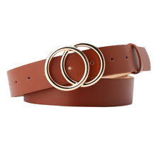 Load image into Gallery viewer, Belt round Buckle Alloy Snap Belt Student Minimalist Pant Belt Sweater Coat Decoration
