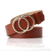 Load image into Gallery viewer, Belt round Buckle Alloy Snap Belt Student Minimalist Pant Belt Sweater Coat Decoration
