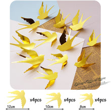 Load image into Gallery viewer, 12Pcs 4D Hollow Butterfly Wall Sticker DIY Home Decoration Wall Stickers wedding Party Wedding Decors Butterfly Kids Room Decors
