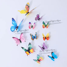 Load image into Gallery viewer, 12Pcs 4D Hollow Butterfly Wall Sticker DIY Home Decoration Wall Stickers wedding Party Wedding Decors Butterfly Kids Room Decors
