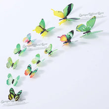 Load image into Gallery viewer, 12Pcs 4D Hollow Butterfly Wall Sticker DIY Home Decoration Wall Stickers wedding Party Wedding Decors Butterfly Kids Room Decors
