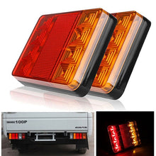 Load image into Gallery viewer, 12V Trailer Truck 20 LED Taillight Brake Stop Turn Signal Indicator Light Lamp 107x102x30mm
