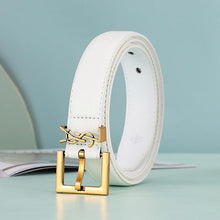 Load image into Gallery viewer, Leather Letter Belts Smooth Buckle Women Belt All-match Ladies Casual Belts Women Fashion Simple Chic Belts
