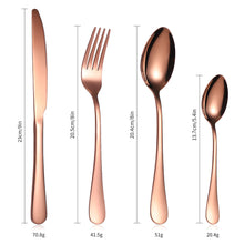 Load image into Gallery viewer, Stainless Steel Tableware 24-Piece Set 1010 Western Food 4 Main Pieces Tableware Stand Gift Set Products
