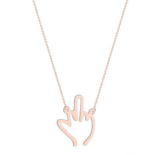 Load image into Gallery viewer, Stainless Steel Pendant Necklace Gesture Clavicle Chain Jewelry
