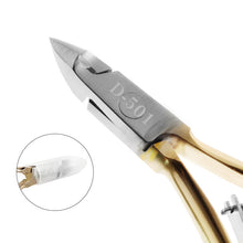 Load image into Gallery viewer, Manicure Cuticle Nipper Exfoliating Barbed Fingernail Clipper Scissors Gold Stainless Steel Manicure Implement

