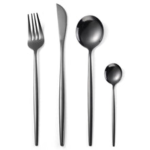Load image into Gallery viewer, Stainless Steel Knife and Forks Four-Piece Set Portuguese Tableware Golden Set Creative Western Food Steak Knife, Fork and Spoon
