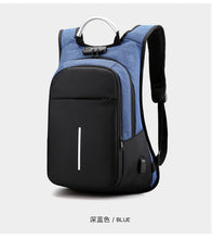 Load image into Gallery viewer, 15.6-inch laptop bag password lock backpack
