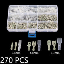 Load image into Gallery viewer, 135/270/315pcs 2.8/4.8/6.3 mm Crimping terminal insulation seal wire connector male and female plug spring terminal Kit
