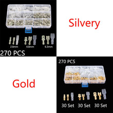Load image into Gallery viewer, 135/270/315pcs 2.8/4.8/6.3 mm Crimping terminal insulation seal wire connector male and female plug spring terminal Kit
