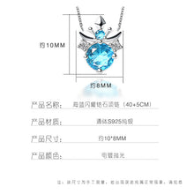 Load image into Gallery viewer, Women's S925 Sterling Silver Jewelry Sapphire Crown Necklace  Gift for Girls
