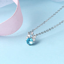 Load image into Gallery viewer, Women's S925 Sterling Silver Jewelry Sapphire Crown Necklace  Gift for Girls
