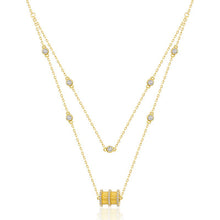 Load image into Gallery viewer, Women's Necklace S925 Silver Plated Inlaid Zircon Double-Layer Jewelry Choker  Gift for Girls
