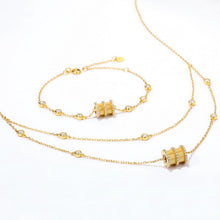 Load image into Gallery viewer, Women's Necklace S925 Silver Plated Inlaid Zircon Double-Layer Jewelry Choker  Gift for Girls

