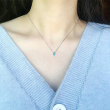 Load image into Gallery viewer, Women's S925 Sterling Silver Jewelry Sapphire Crown Necklace  Gift for Girls

