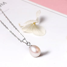 Load image into Gallery viewer, Women's S925 Sterling Silver Natural Pearl Necklace Pendant for girls
