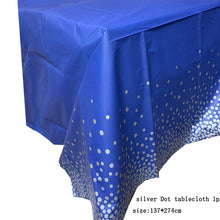 Load image into Gallery viewer, 137*274cm Rose Gold Tablecloth Gold/silver Dot table cover for adult Happy Birthday Party Supplies Wedding decorations
