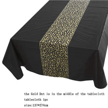 Load image into Gallery viewer, 137*274cm Rose Gold Tablecloth Gold/silver Dot table cover for adult Happy Birthday Party Supplies Wedding decorations
