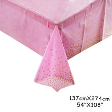 Load image into Gallery viewer, 137*274cm Rose Gold Tablecloth Gold/silver Dot table cover for adult Happy Birthday Party Supplies Wedding decorations
