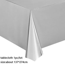 Load image into Gallery viewer, 137*274cm Rose Gold Tablecloth Gold/silver Dot table cover for adult Happy Birthday Party Supplies Wedding decorations
