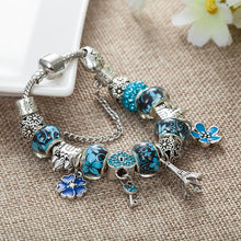 Load image into Gallery viewer, Fashion Crystal String Beads Bracelet Eiffel Tower Pendant Bracelet
