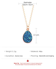 Load image into Gallery viewer, Blue Water Drop Pendant Women's Necklace Neck Decorative Jewelry
