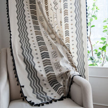 Load image into Gallery viewer, Cotton and Linen Printed Curtain American Country Bohemian Style Kitchen Curtain
