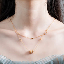 Load image into Gallery viewer, Women's Necklace S925 Silver Plated Inlaid Zircon Double-Layer Jewelry Choker  Gift for Girls
