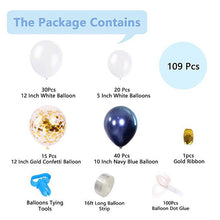 Load image into Gallery viewer, 109pcs/Set Navy Blue Night Blue Balloon Chain Ink Blue Series Balloon Set Birthday Party Decoration
