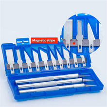 Load image into Gallery viewer, 13Pcs Carving Knife Craft Sculpture Paper Cutting Blade Precision Engraving Cutter Non-Slip Hand Tool DIY Art Hobby Repair Set
