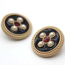 Load image into Gallery viewer, 5pcs/Set Esstudio Retro Style Metal Button Suit Coat Overcoat Pearl Buttons Clothing Decorative Buttons
