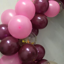 Load image into Gallery viewer, 102PCs Wine Red Rose Balloon Chain Pink Series Balloon Set Birthday Party Decoration
