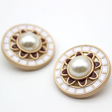 Load image into Gallery viewer, 5pcs/Set Esstudio Retro Style Metal Button Suit Coat Overcoat Pearl Buttons Clothing Decorative Buttons
