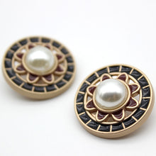 Load image into Gallery viewer, 5pcs/Set Esstudio Retro Style Metal Button Suit Coat Overcoat Pearl Buttons Clothing Decorative Buttons
