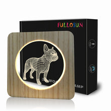 Load image into Gallery viewer, 3D Wooden Small Night Lamp Bedroom Light Pet Modeling Lamp Gift

