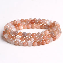Load image into Gallery viewer, Natural Golden Sand Sunstone Multi-Circle Bracelet Orange Yellow Moonstone Sunstone Crystal Stone Three Circles
