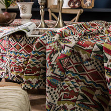 Load image into Gallery viewer, Colorful Jacquard Table Cloth American Tablecloth Double-Sided Pattern Thick Tablecloth Geometric Bohemian Dustproof Table Cloth

