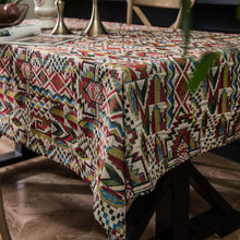 Load image into Gallery viewer, Colorful Jacquard Table Cloth American Tablecloth Double-Sided Pattern Thick Tablecloth Geometric Bohemian Dustproof Table Cloth
