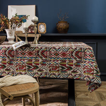 Load image into Gallery viewer, Colorful Jacquard Table Cloth American Tablecloth Double-Sided Pattern Thick Tablecloth Geometric Bohemian Dustproof Table Cloth
