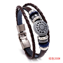 Load image into Gallery viewer, Men's Weaving Cattle Leather Bracelet Simple Student Couple Jewelry
