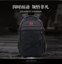 Load image into Gallery viewer, Large outdoor sports black nylon backpack for Men
