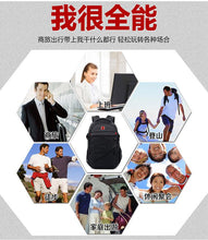 Load image into Gallery viewer, Large outdoor sports black nylon backpack for Men
