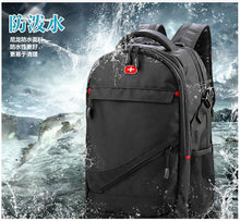 Load image into Gallery viewer, Large outdoor sports black nylon backpack for Men
