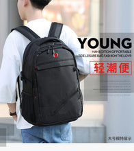 Load image into Gallery viewer, Large outdoor sports black nylon backpack for Men
