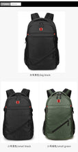 Load image into Gallery viewer, Large outdoor sports black nylon backpack for Men
