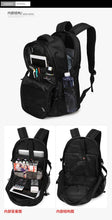 Load image into Gallery viewer, Large outdoor sports black nylon backpack for Men
