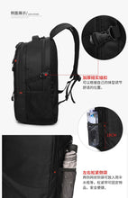 Load image into Gallery viewer, Large outdoor sports black nylon backpack for Men
