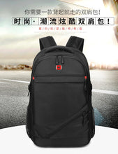 Load image into Gallery viewer, Large outdoor sports black nylon backpack for Men
