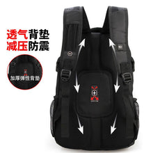 Load image into Gallery viewer, Large outdoor sports black nylon backpack for Men
