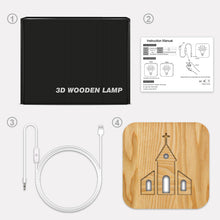 Load image into Gallery viewer, Solid Wood Hollow Wooden Headlamp Creative USB Night Light Home Decoration
